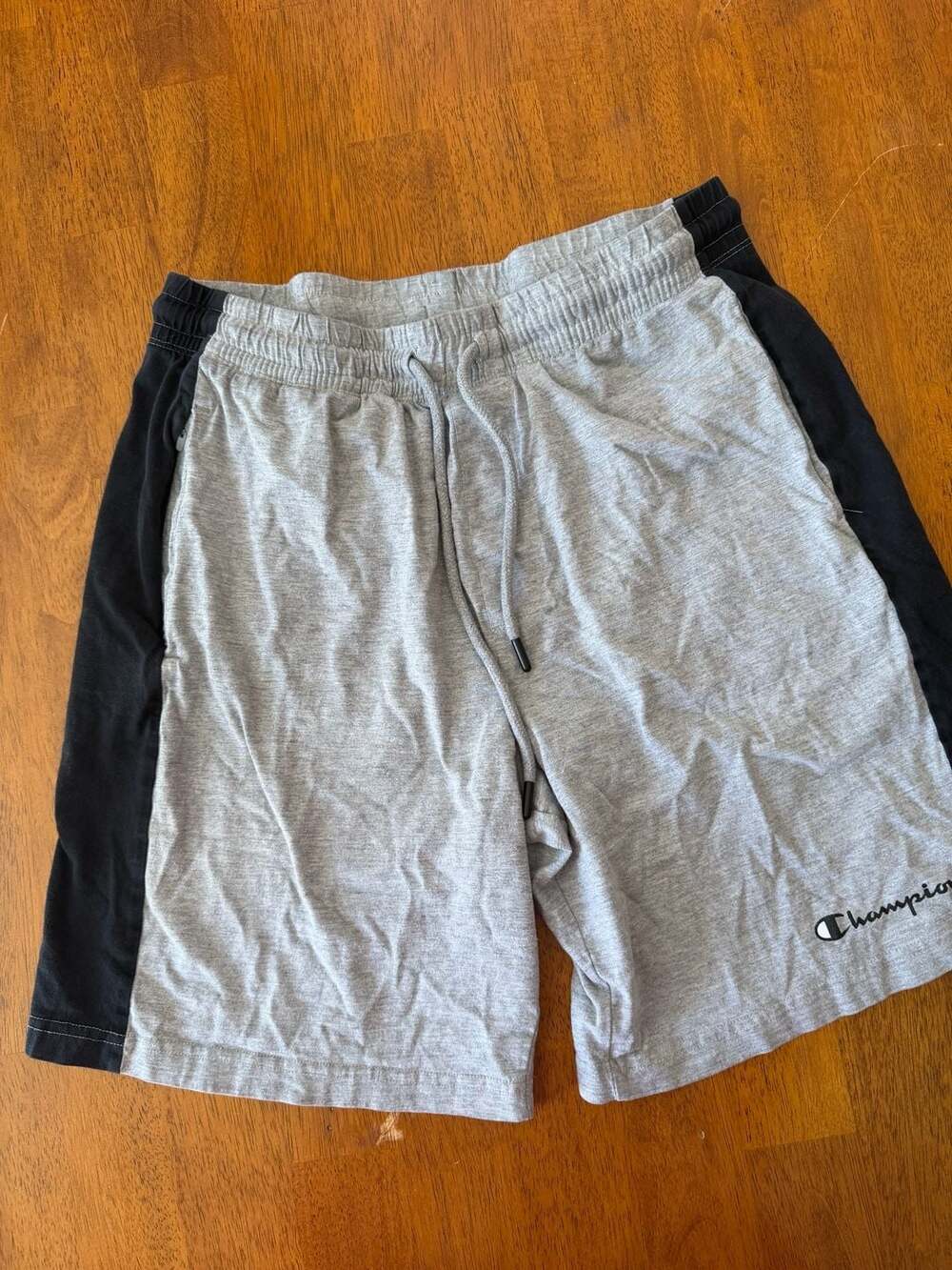 Champion Shorts Size M Grey Black Athletic Sweatwear